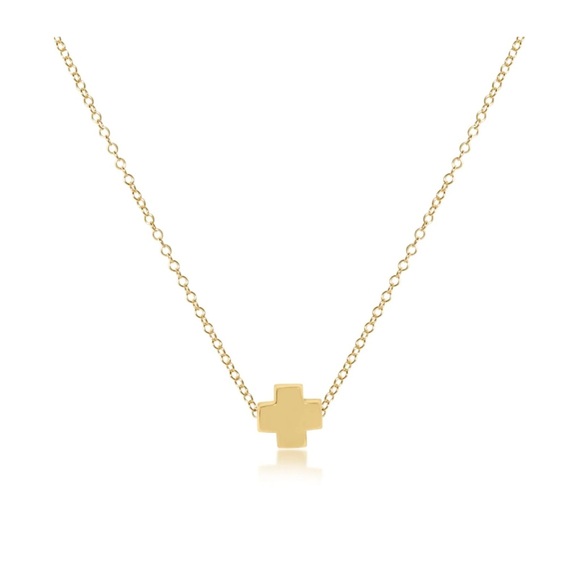 ENEWTON Jewelry - NWT ENEWTON 16” Gold Signature Cross Necklace